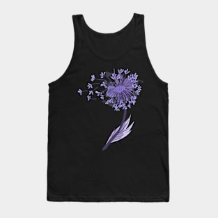 Purple Dandelion Flower Costume - Plant Watercolor Tank Top